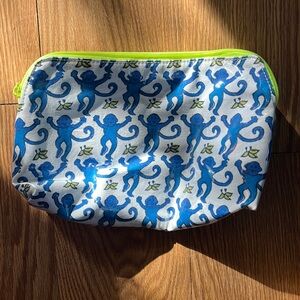 Roller rabbit make up bag blue monkeys- sold out